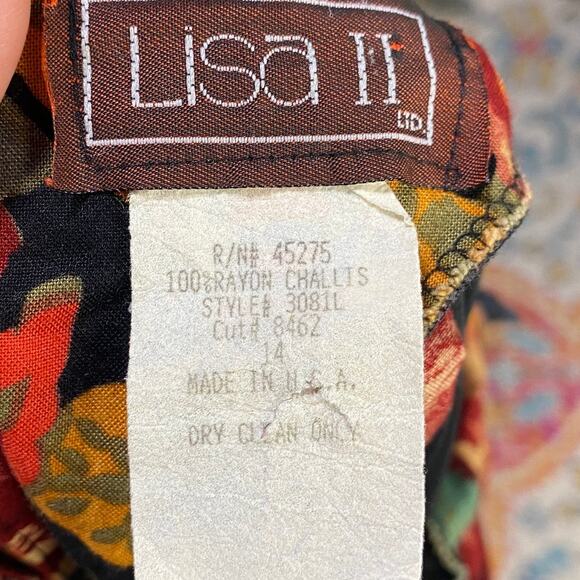 Vintage 80s Floral Paisley Patchwork Print Midi Dress Cinched Waist Blouson 8 - Picture 8 of 9